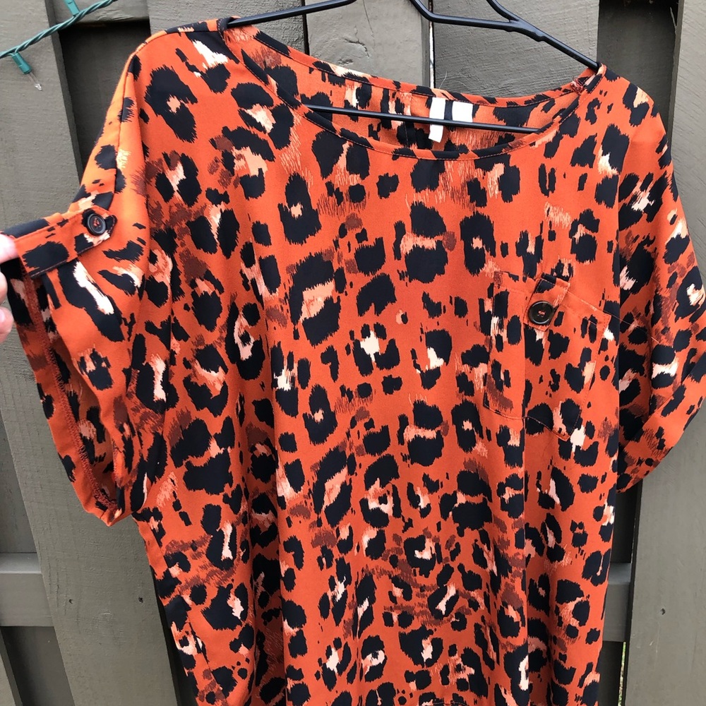 Cato leopard blouse size 18